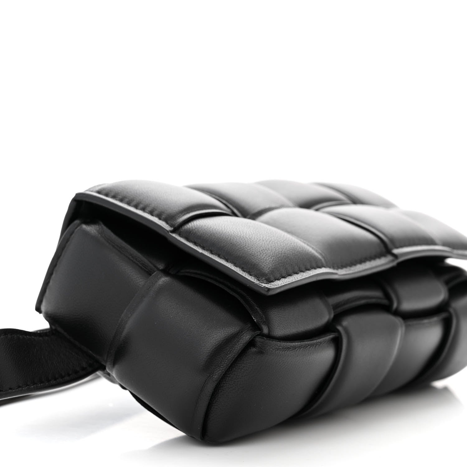 Bottega Veneta Nappa Maxi Intrecciato Padded The Belt Cassette Bag Black 9 of 10