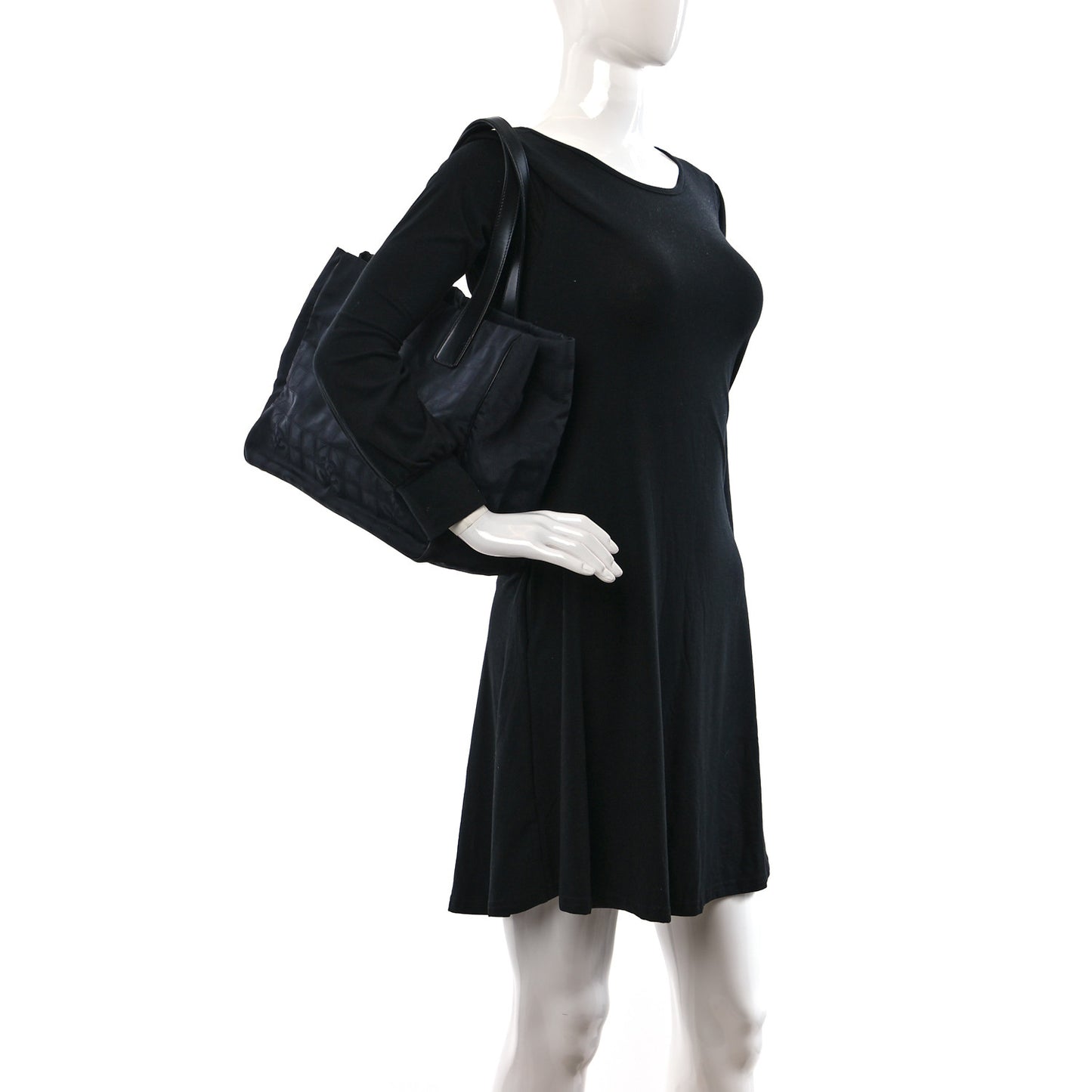 Nylon Medium Travel Tote Black