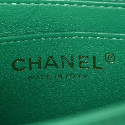 Chanel Lambskin Quilted Mini Square Flap Green 6 of 10