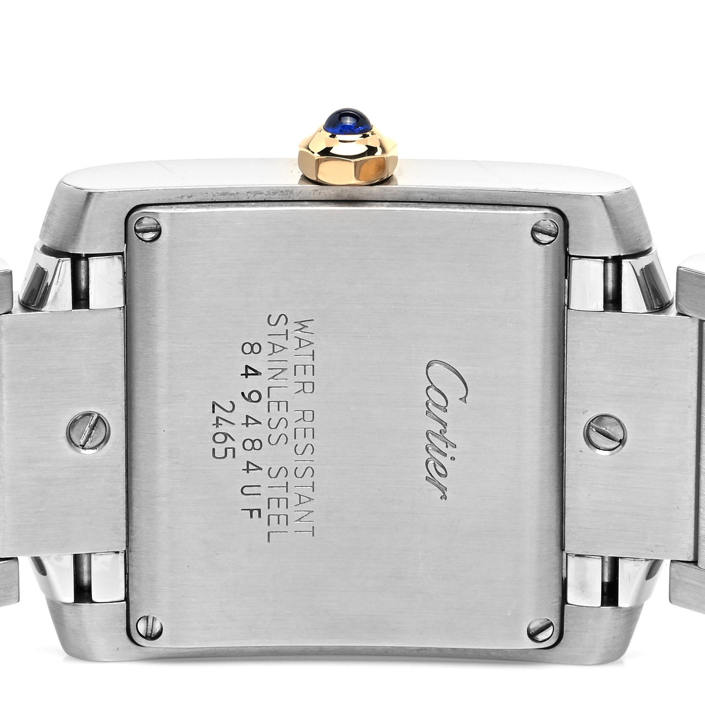 Stainless Steel 18K Yellow Gold 25mm Tank Francaise Quartz Watch
