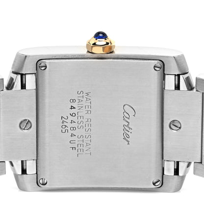 Cartier Stainless Steel 18K Yellow Gold 25mm Tank Francaise Quartz Watch 4 of 4