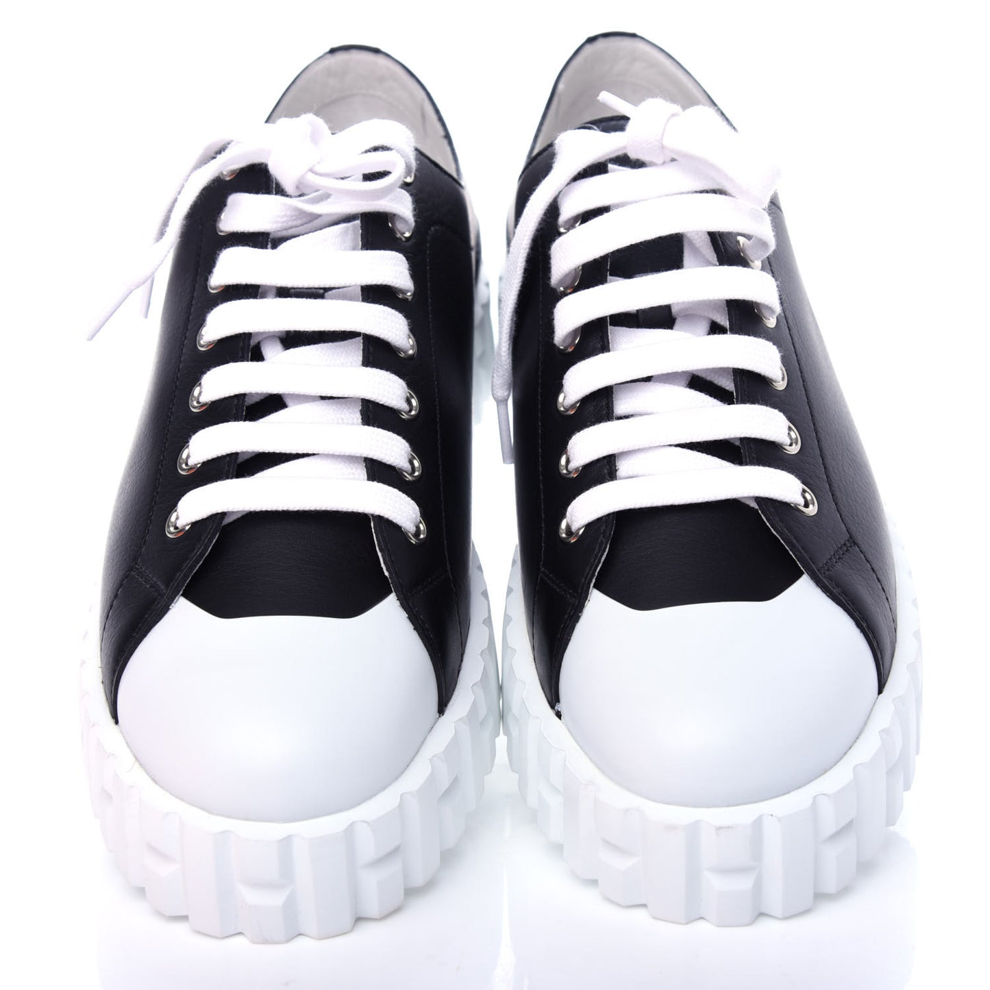 Calfskin Cross Sneakers 40 Black