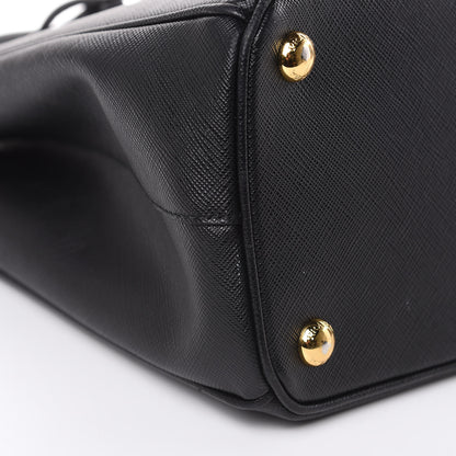 Prada Saffiano Small Galleria Double Zip Tote Black 12 of 17