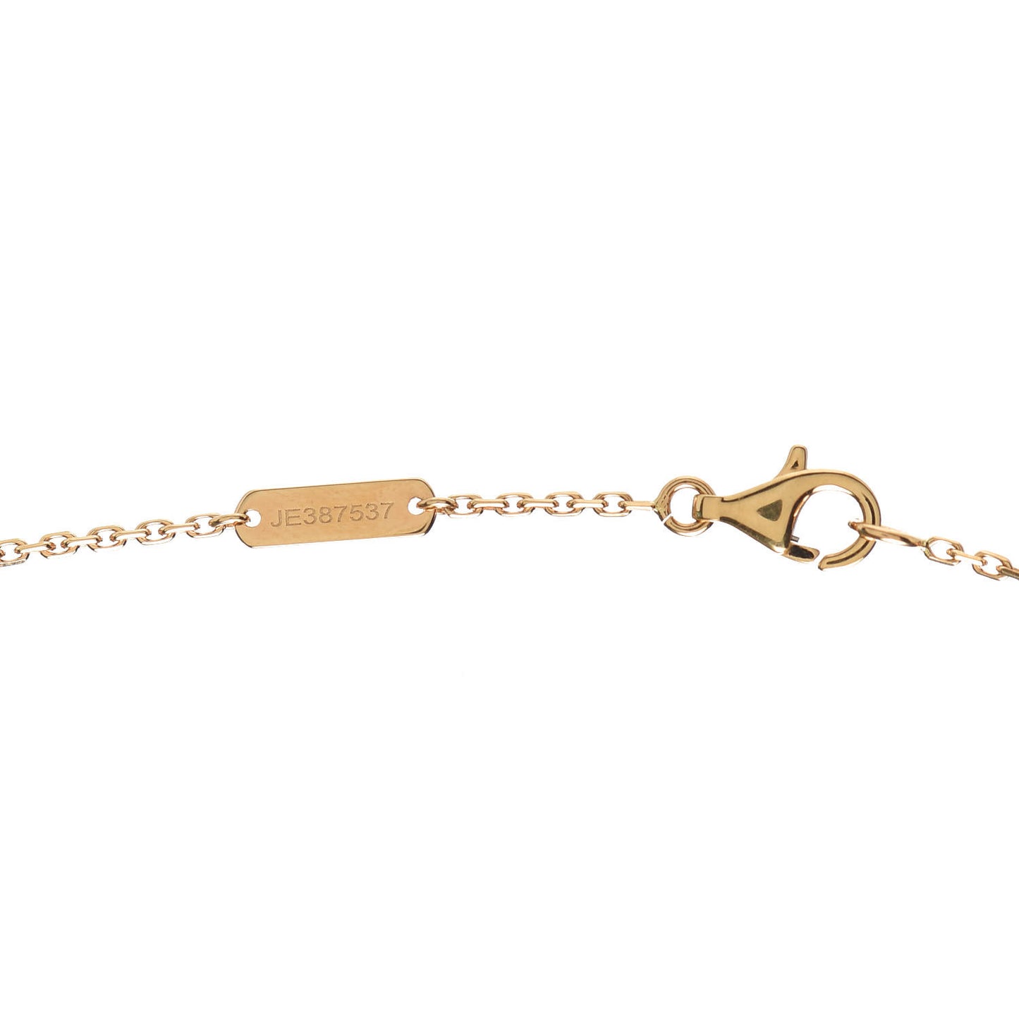 18K Yellow Gold Mother of Pearl Vintage Alhambra Pendant Necklace
