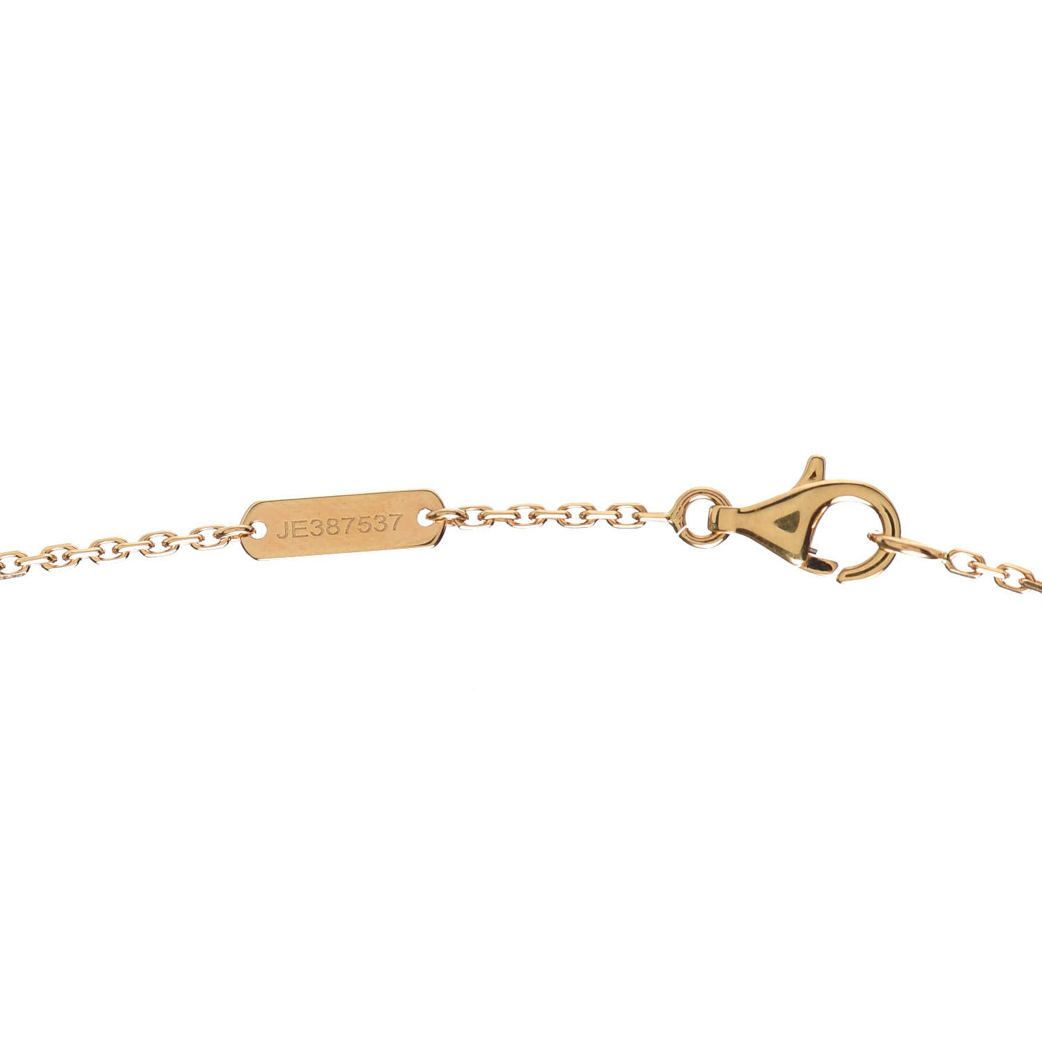 Van Cleef & Arpels 18K Yellow Gold Mother of Pearl Vintage Alhambra Pendant Necklace 6 of 7