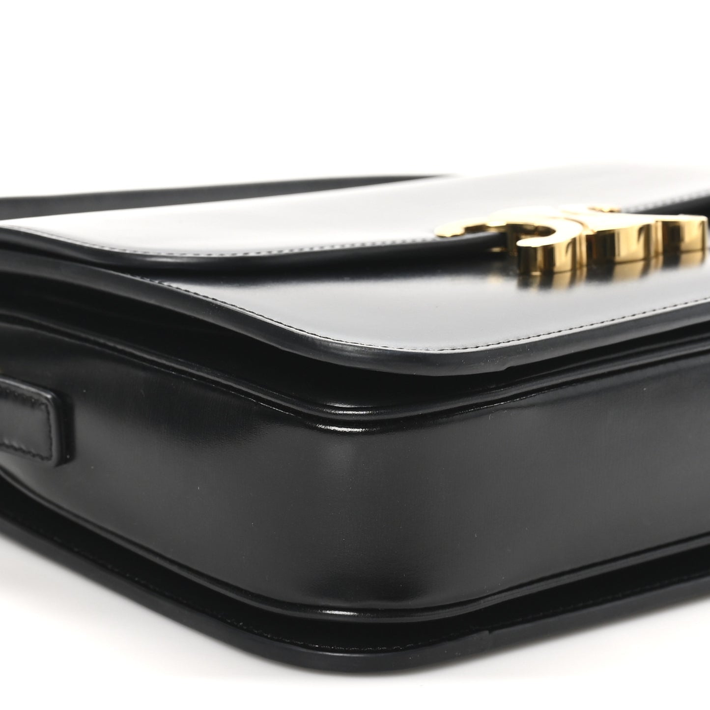 Shiny Calfskin Medium Triomphe Black