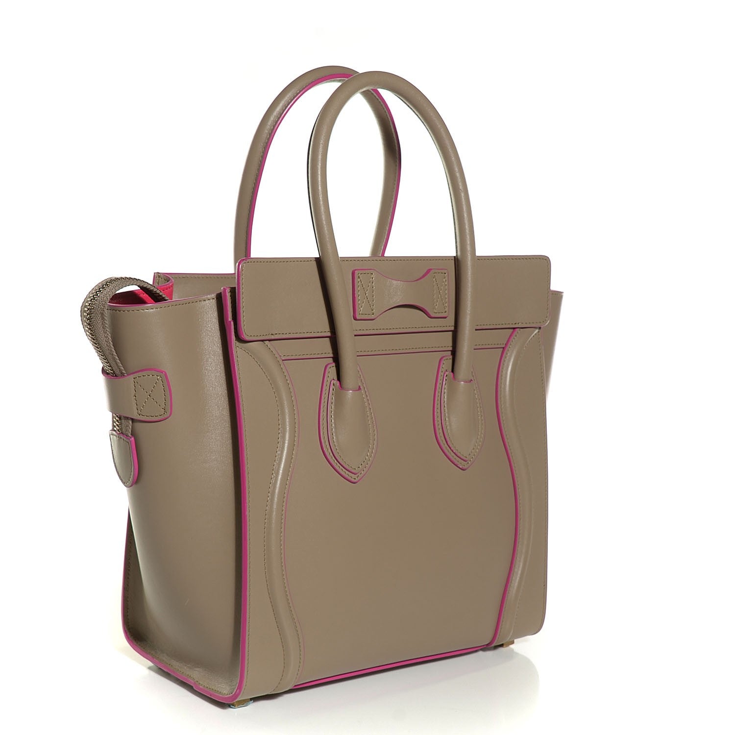 Celine Palmelato Calfskin Micro Luggage Beige 3 of 9