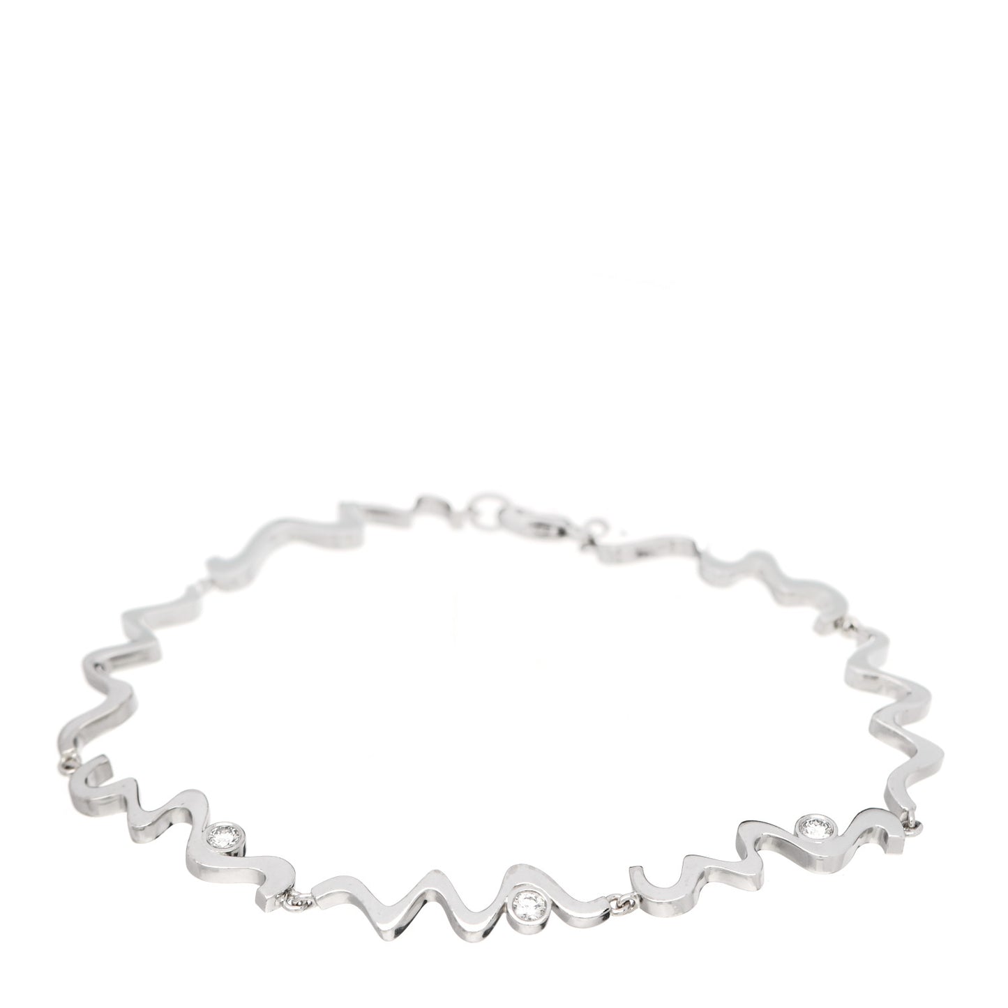 18K White Gold Diamond Frank Gehry Equus Bracelet