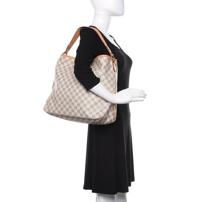 Louis Vuitton Damier Azur Delightful MM Rose Ballerine 2 of 10