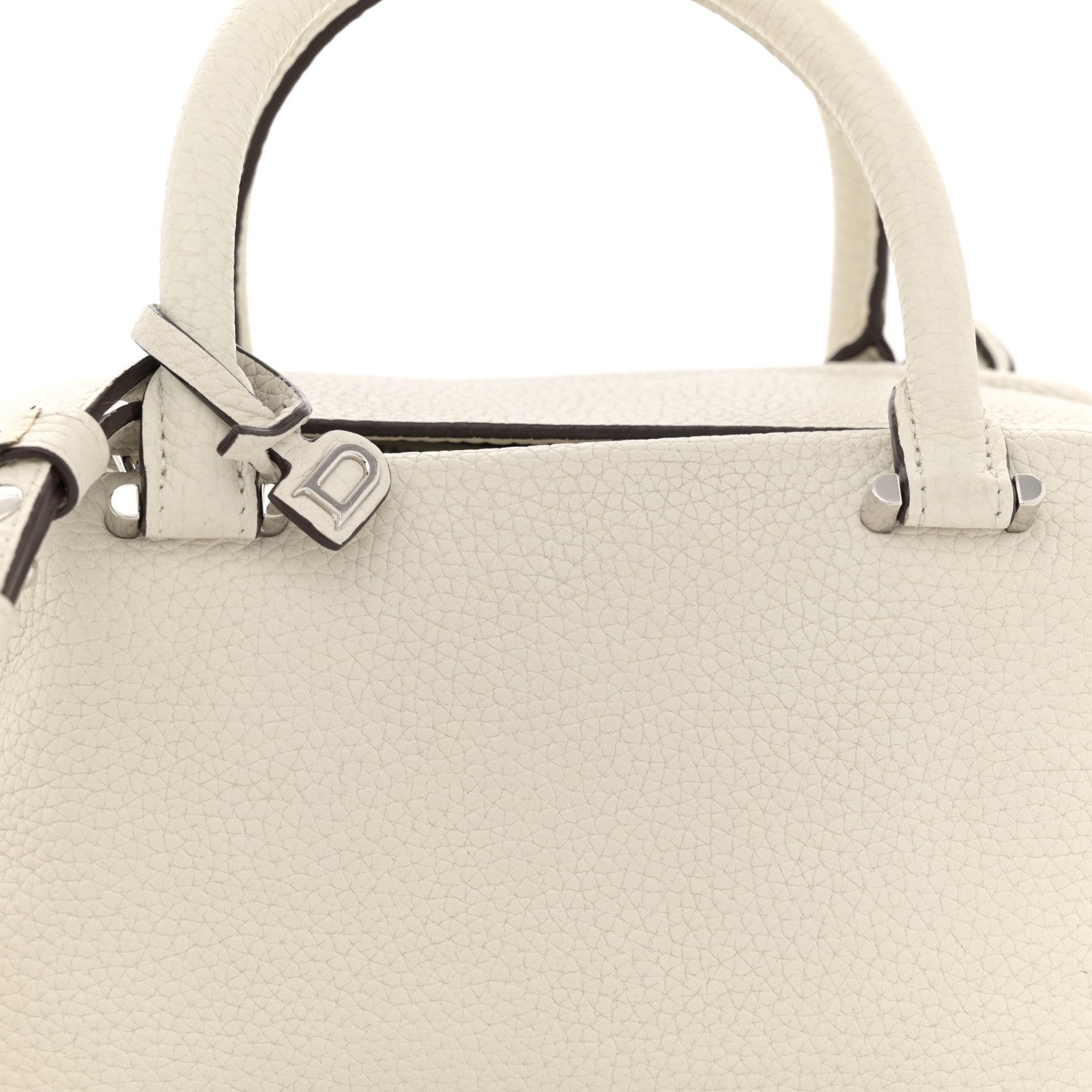 Delvaux Taurillon Soft Mini Cool Box Satchel Ivory 8 of 14