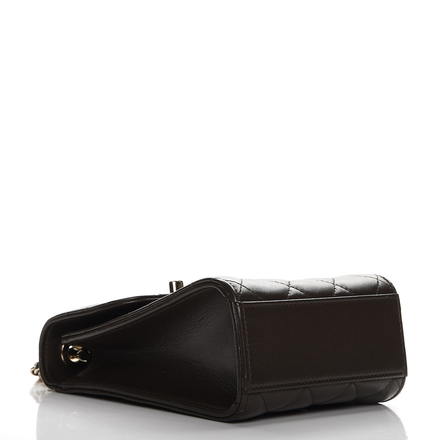 Lambskin Quilted Trendy CC Phone Holder Brown