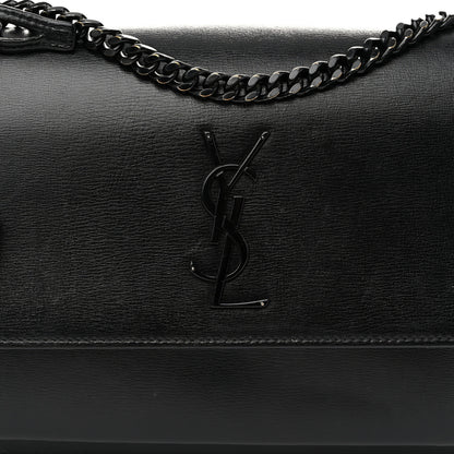 Saint Laurent Calfskin Medium Monogram Monochrome Sunset Black 7 of 9