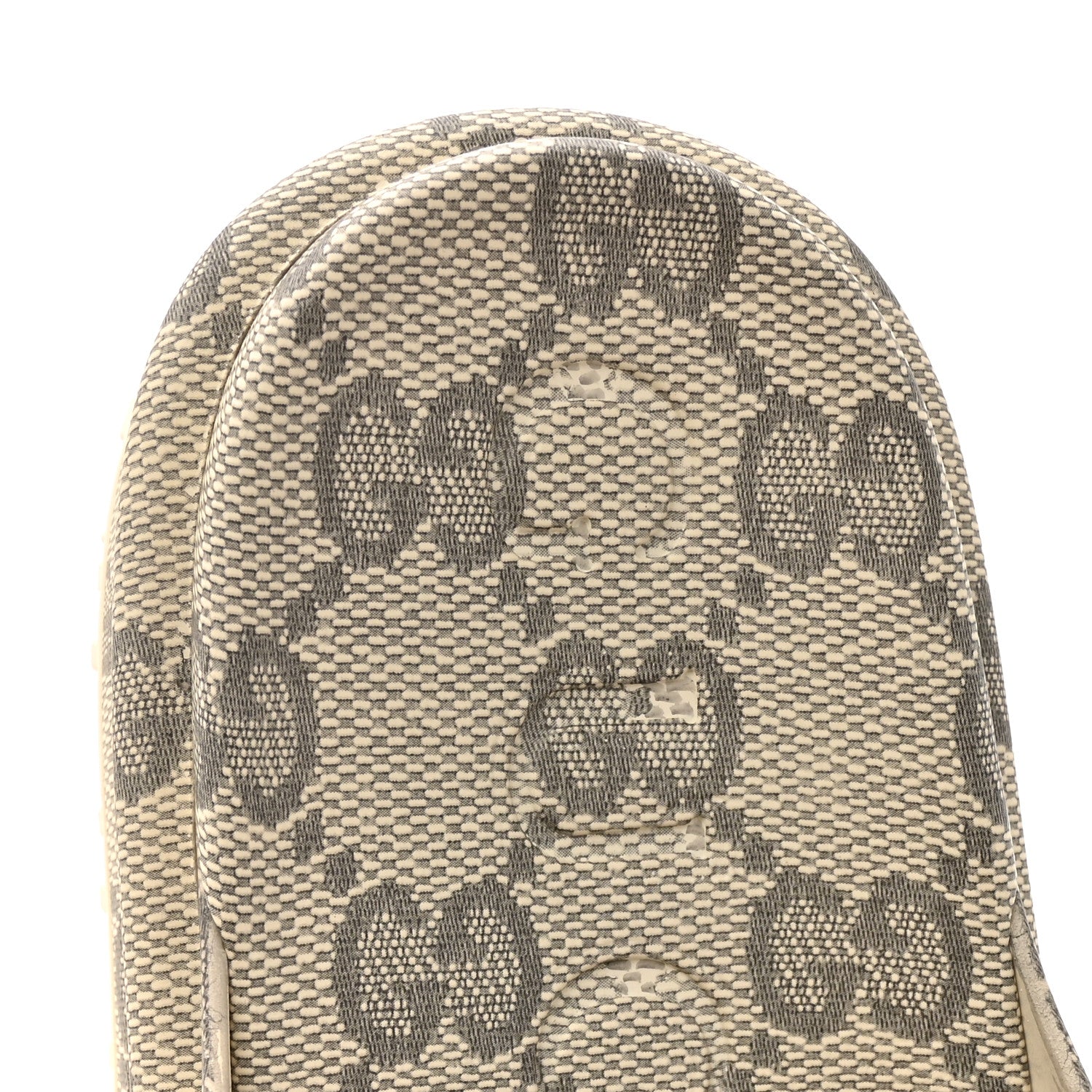 Gucci Cubic Rubber GG Monogram Mens Interlocking G Platform 42mm Slide Sandals 10 Beige Ebony 8 of 10