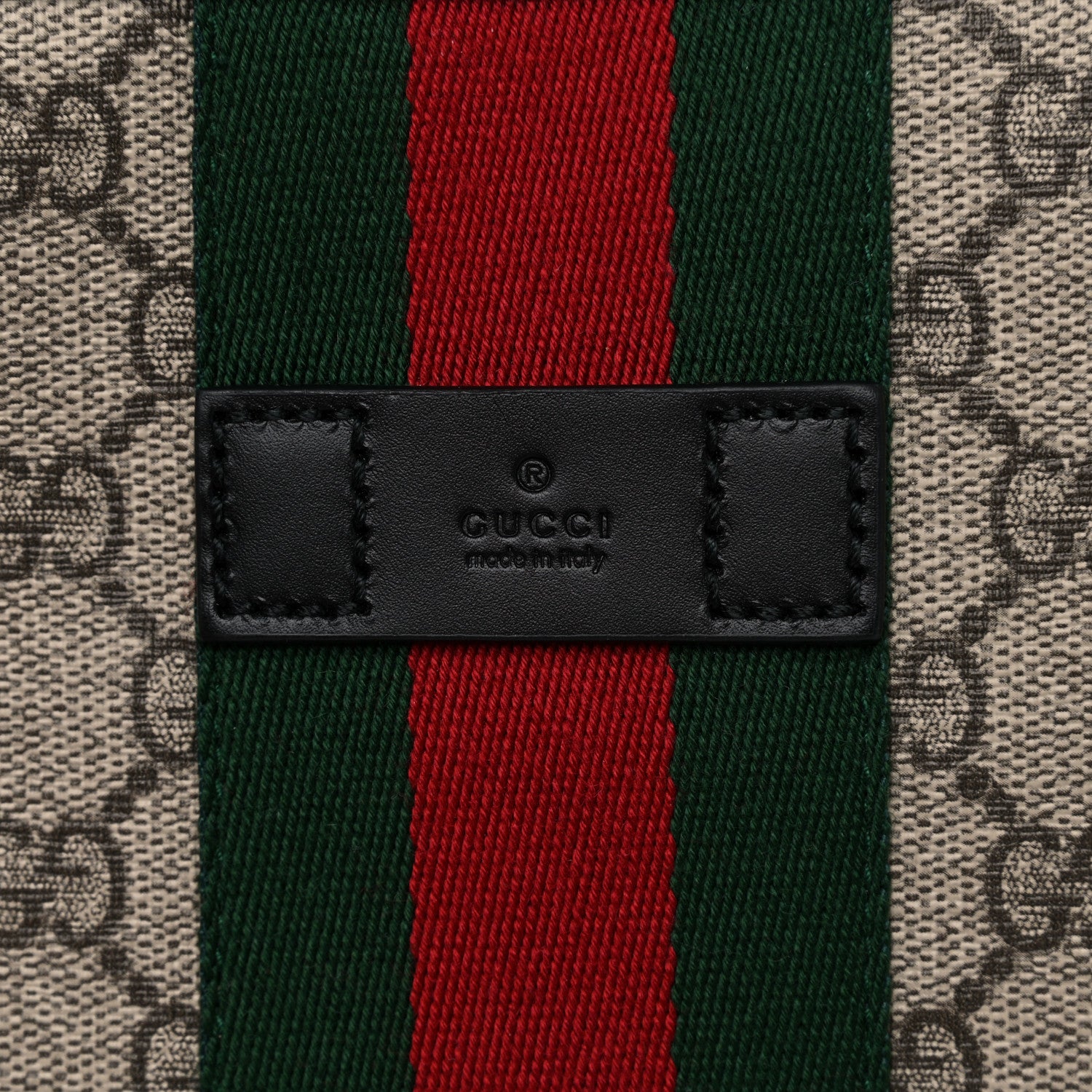 Gucci GG Supreme Monogram Web Messenger Bag Black 10 of 10