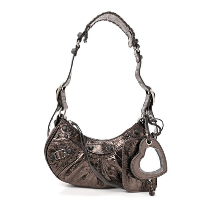 Balenciaga Metallic Agneau Arena Le Cagole Shoulder Bag XS Dark Bronze 3 of 11