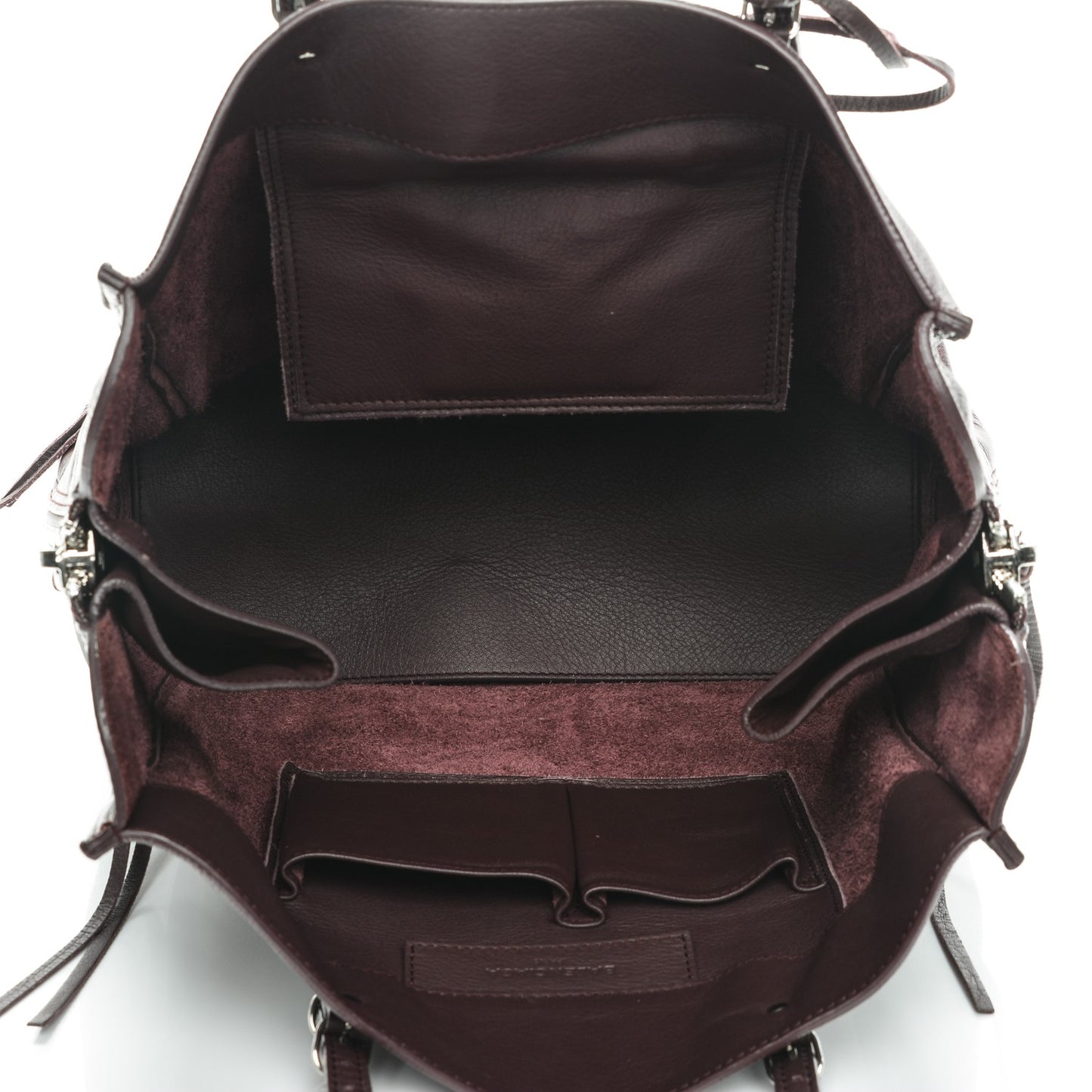 Veau Papier A5 Zip Around Tote Aubergine