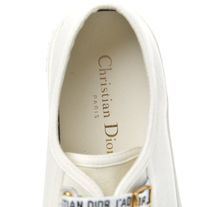 Christian Dior Canvas Walk'n Dior Low Top Sneakers 38.5 White 6 of 9