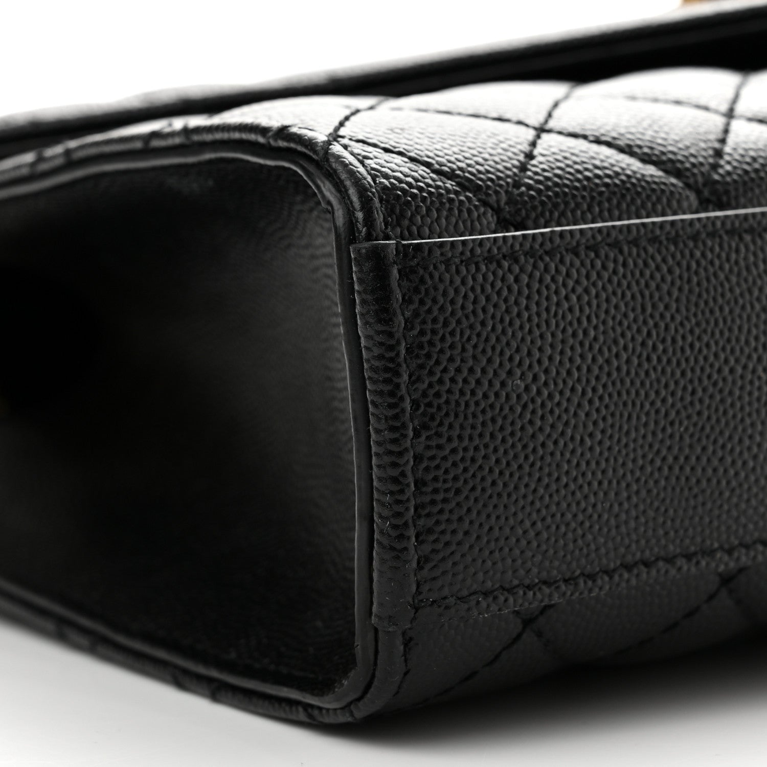 Saint Laurent Grain De Poudre Textured Mixed Matelasse Triquilt Medium Monogram Satchel Black 8 of 10
