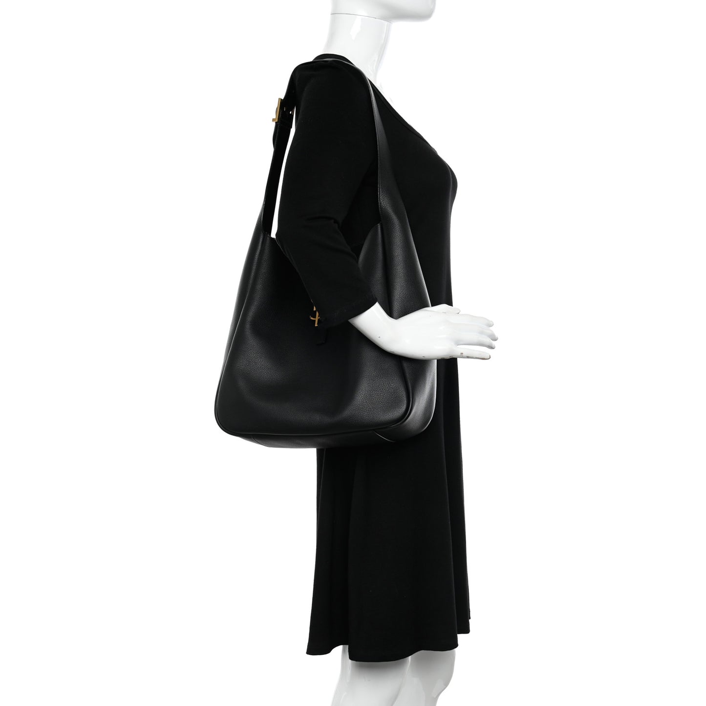 Smooth Calfskin Large Le 5 A 7 Soft Hobo Black