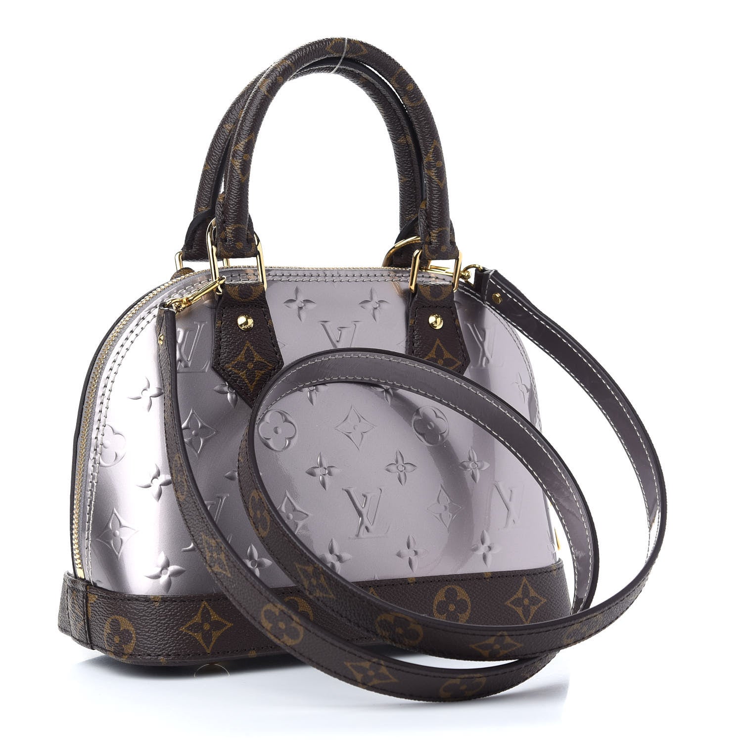 Louis Vuitton Vernis Epi Monogram Alma BB Champagne Metallise 3 of 8
