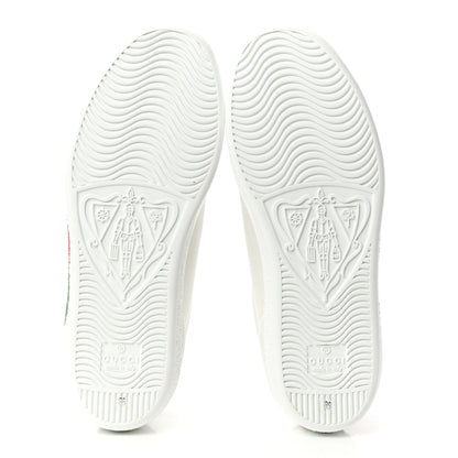 Gucci Calfskin Interlocking G Womens New Ace Sneakers 35 White Red Flame Green 5 of 9