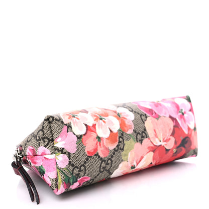 Gucci GG Supreme Monogram Blooms Small Pouch Cosmetic Case Beige Multicolor Dry Rose 4 of 9