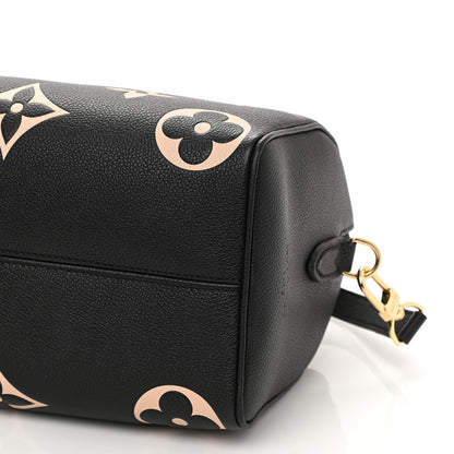 Louis Vuitton Empreinte Monogram Giant Speedy Bandouliere 25 Black Beige 7 of 7