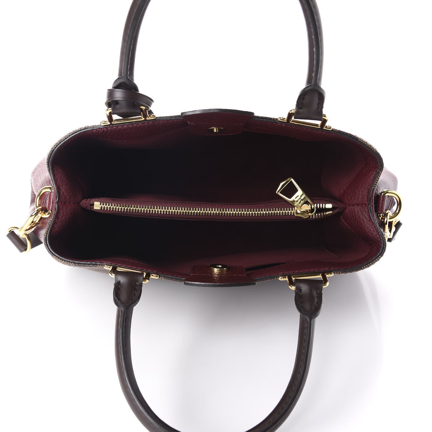 Louis Vuitton Damier Ebene Cuir Taurillon Brittany Bordeaux 5 of 9