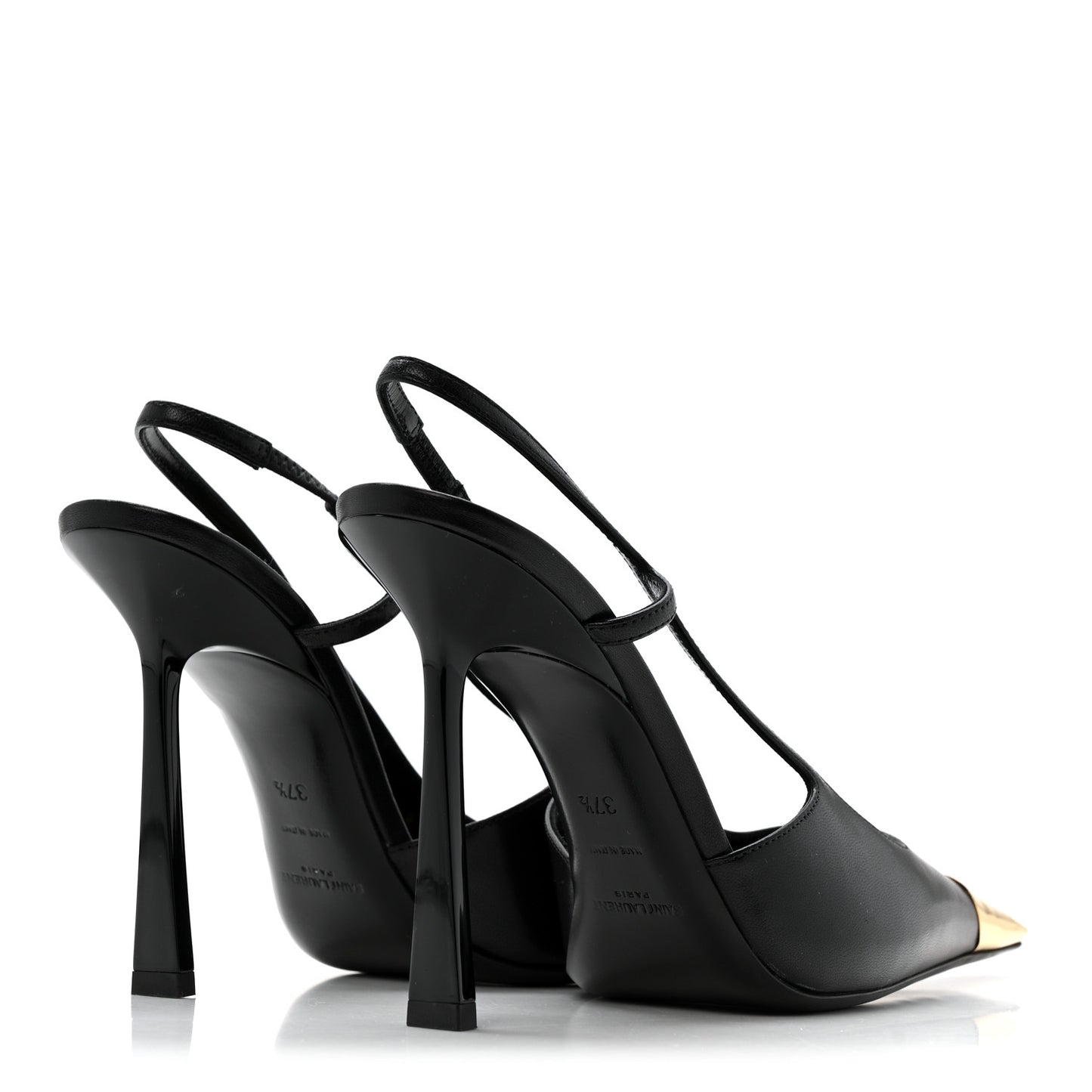 Smooth Calfskin Jeanne 110 Slingback Pumps 37.5 Black