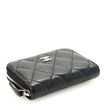 Chanel Caviar Quilted Zip Coin Purse Black 4 of 7