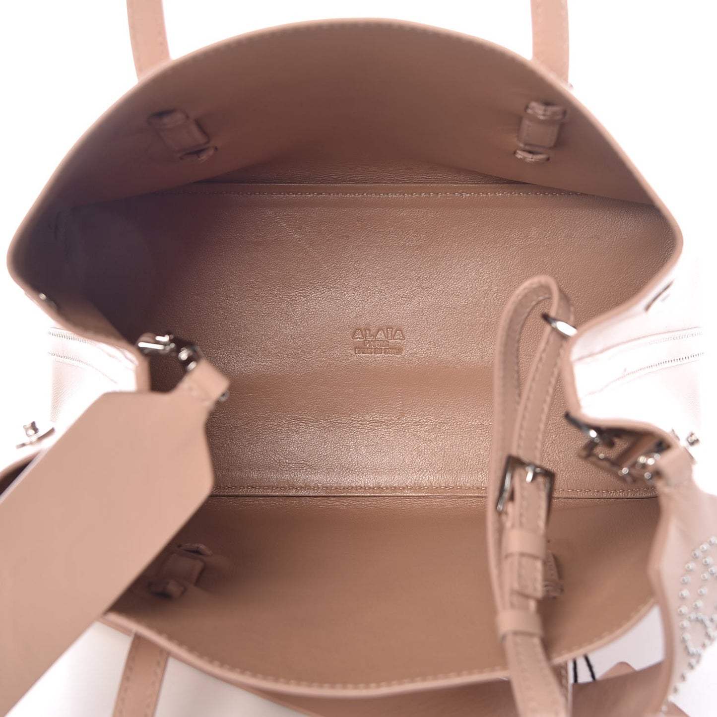 Calfskin Studded Mina 25 Bag Sable