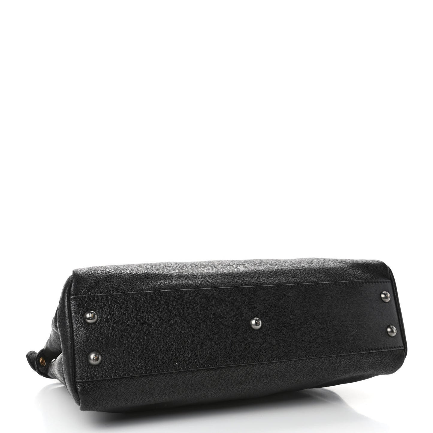 Goatskin Stingray Medium Peekaboo Iconic Satchel Black
