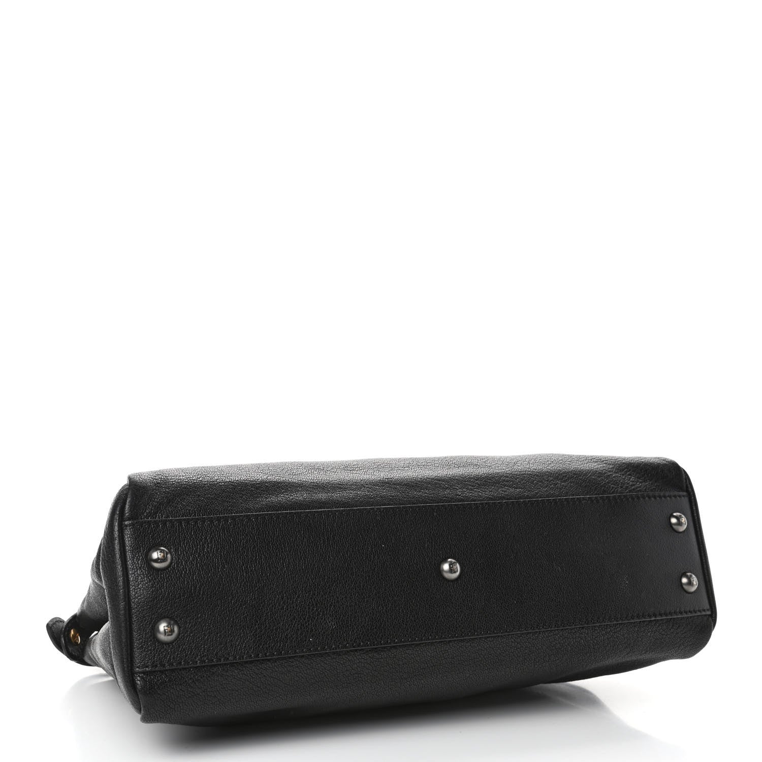 Fendi Goatskin Stingray Medium Peekaboo Iconic Satchel Black 3 of 6