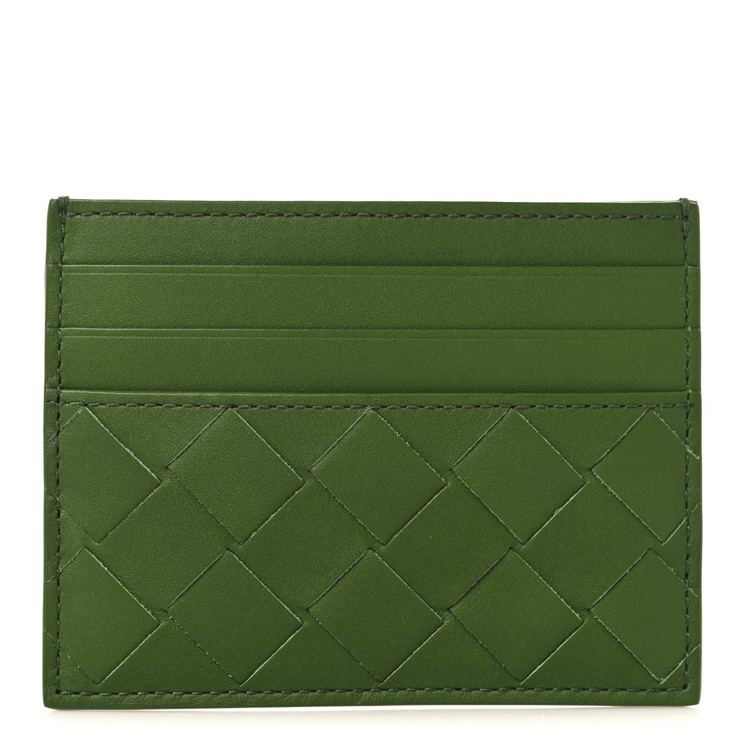 Bottega Veneta Nappa Intrecciato Card Holder Green 1 of 8