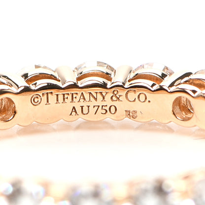 Tiffany 18K Rose Gold Diamond 3mm Embrace Band Ring 50 5.5 4 of 5