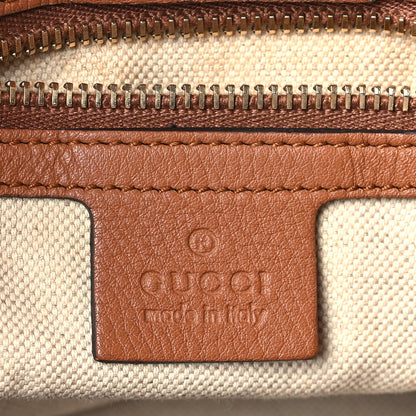 Gucci Pebbled Calfskin Medium Bamboo Shopper Tote Acero 5 of 8