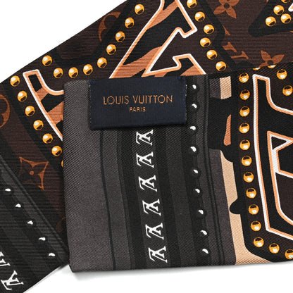Louis Vuitton Silk Monogram LV World Bandeau Brown 2 of 3