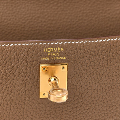Hermes Togo Kelly Retourne 25 Etoupe 6 of 11