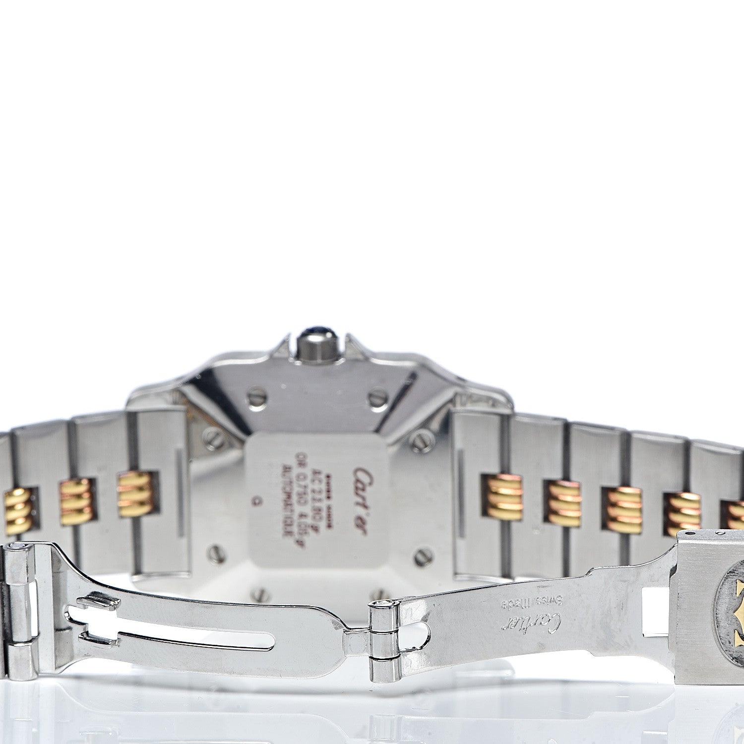 Cartier Stainless Steel 18K Yellow Gold 29mm Santos De Galbee Automatic Watch 5 of 6