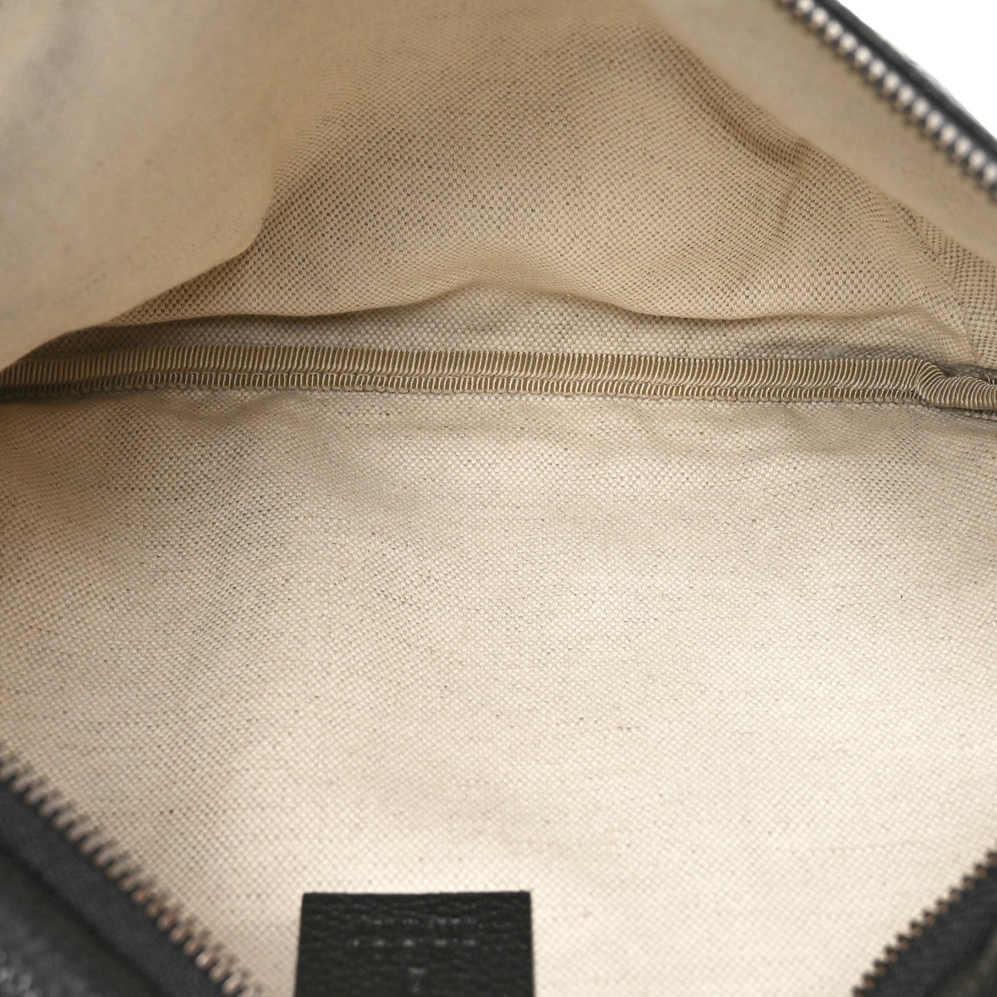 Grained Calfskin Logo Belt Bag Black