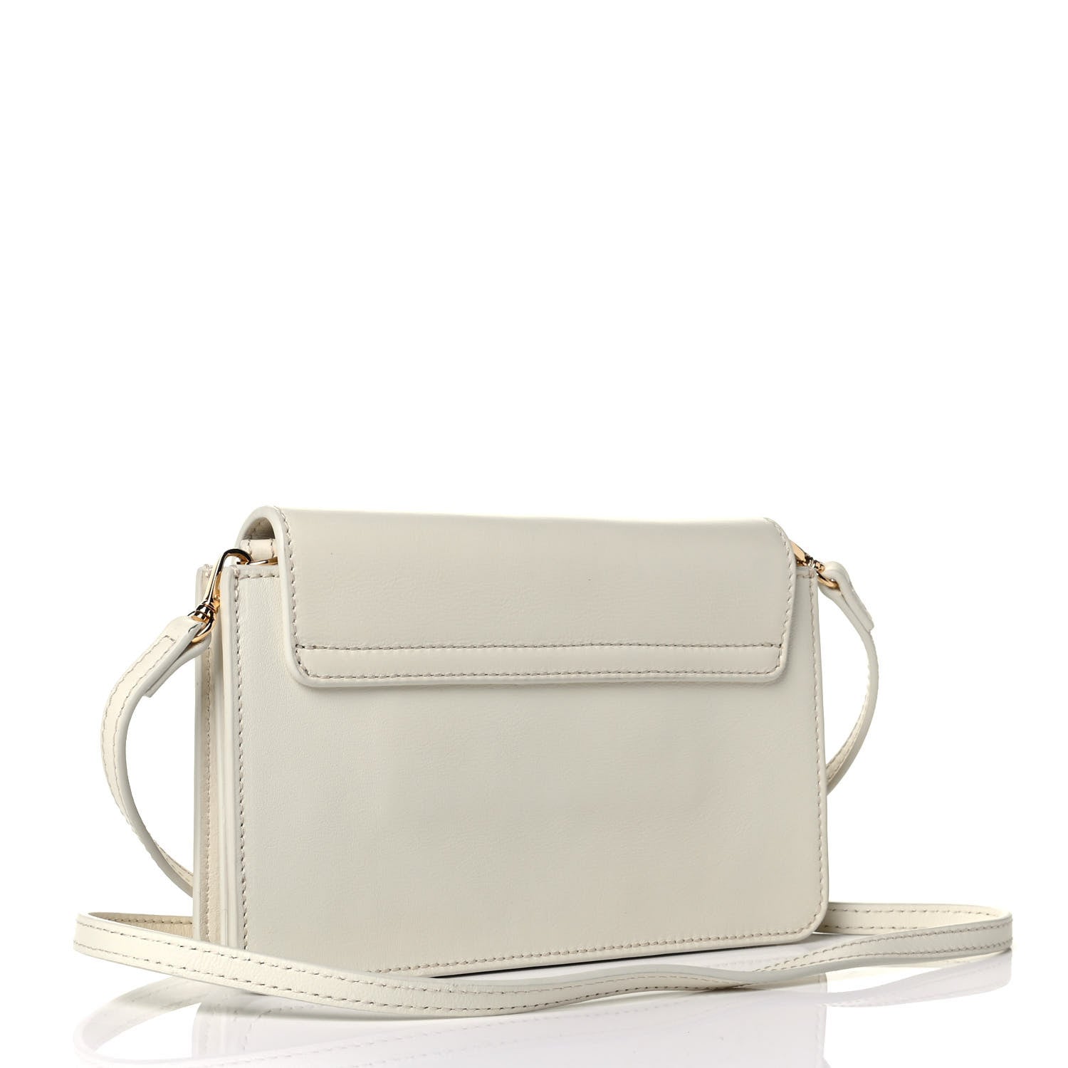 Chloe Calfskin Drew Bijou Clutch Natural White 2 of 5