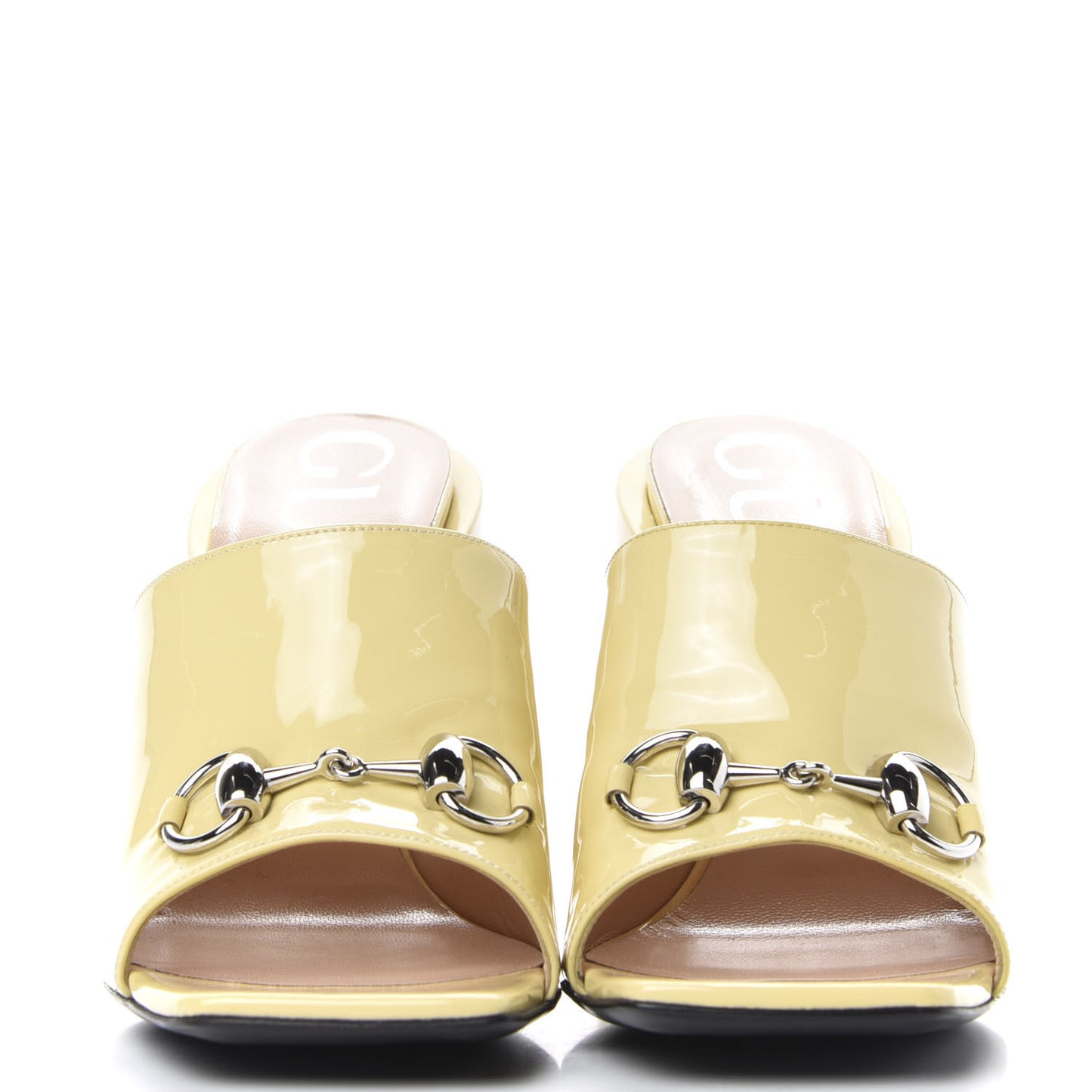 Patent Lexi Horsebit High-Heel Slide Sandals 37.5 Burro