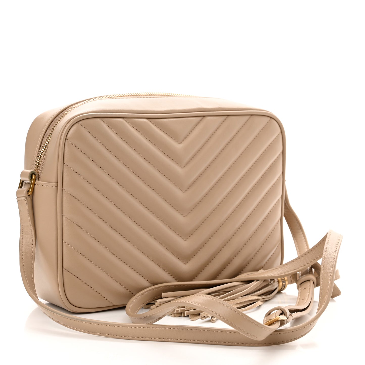 Calfskin Matelasse Monogram Lou Camera Bag Dark Beige