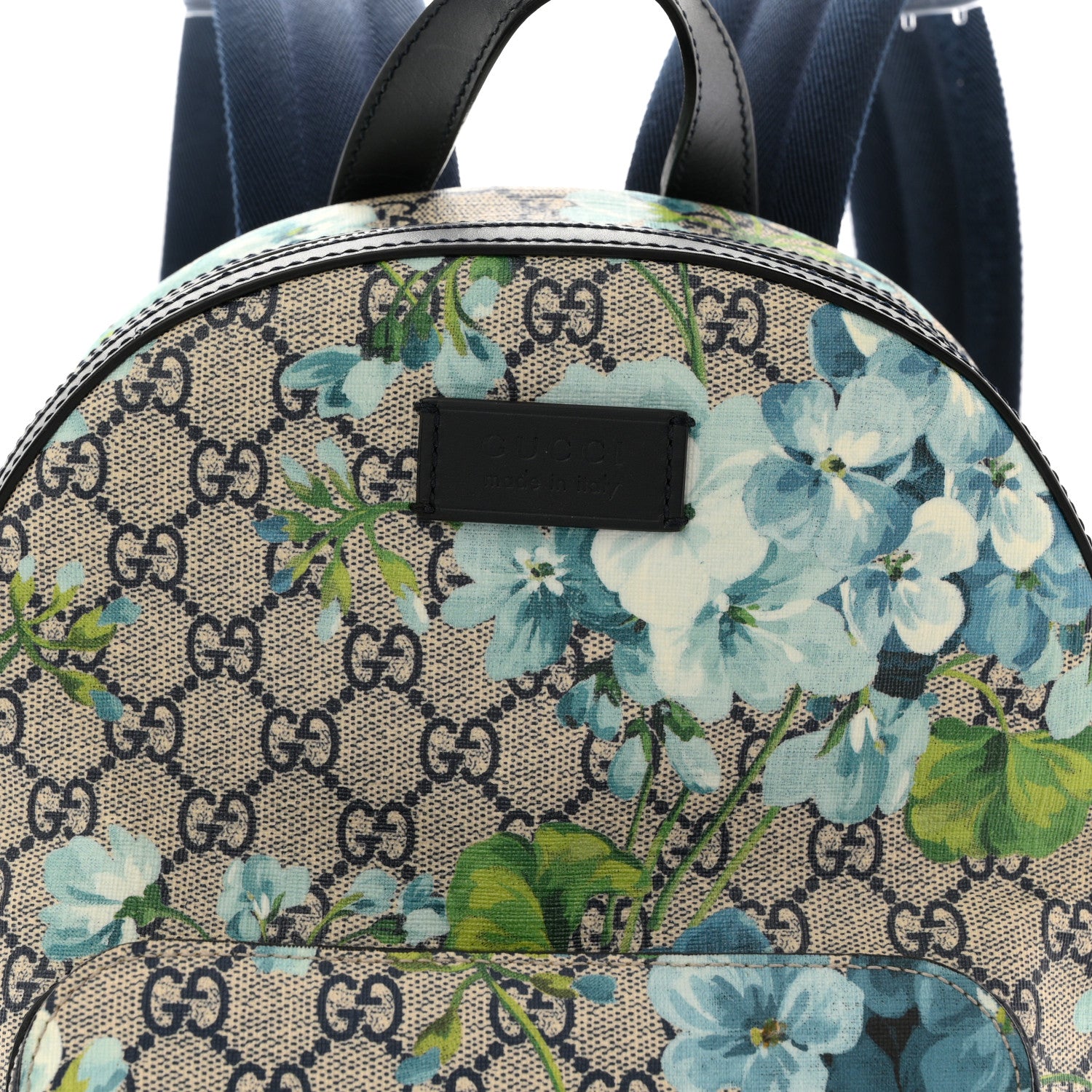 Gucci GG Supreme Monogram Blooms Small Day Backpack Blue 8 of 10