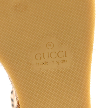 Gucci Monogram Matelasse GG Marmont Ankle Wrap Platform 35/120mm Espadrille Wedges 37 Beige Ebony Black Sand Storm 8 of 13