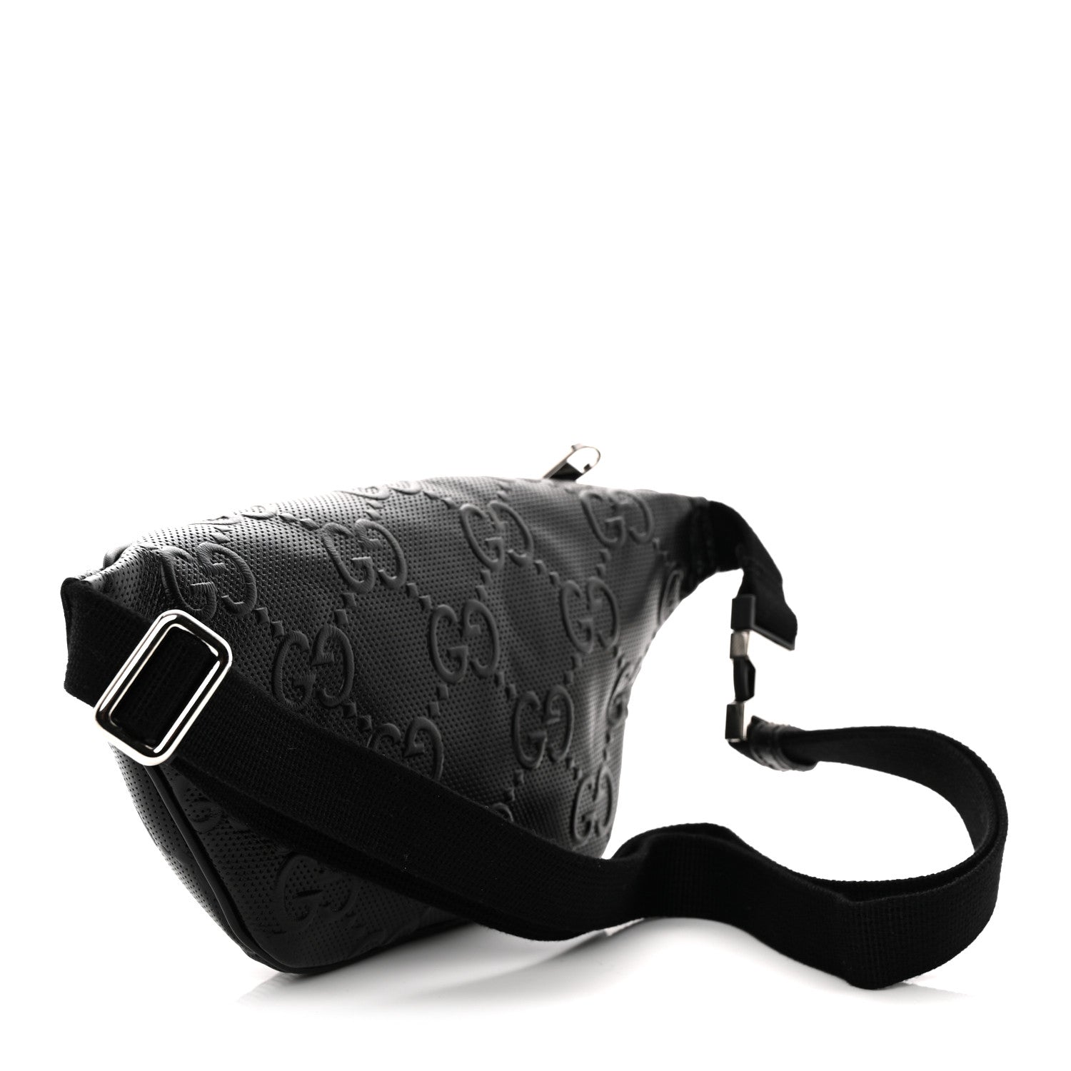 Gucci Calfskin GG Tennis Embossed Belt Bag Black 3 of 10