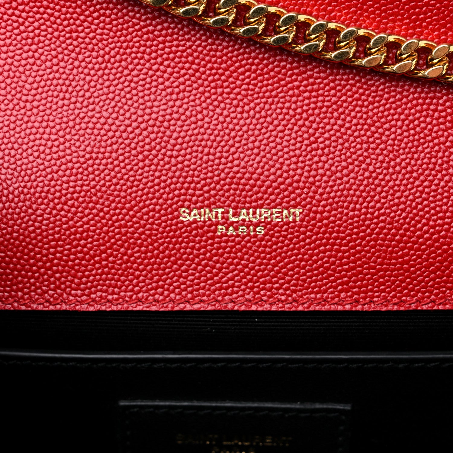 Saint Laurent Grain De Poudre Medium Classic Monogram Kate Tassel Satchel Red 6 of 9