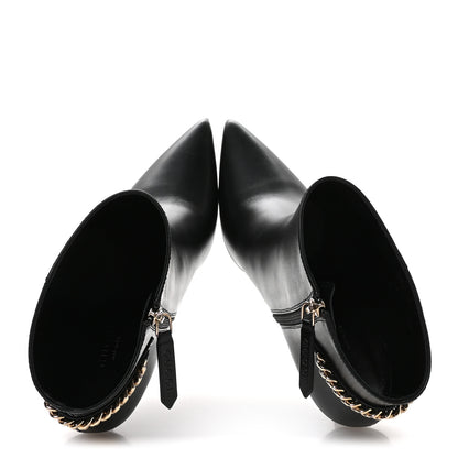 Gucci Calfskin Signoria Ankle Boots 36 Black 2 of 9