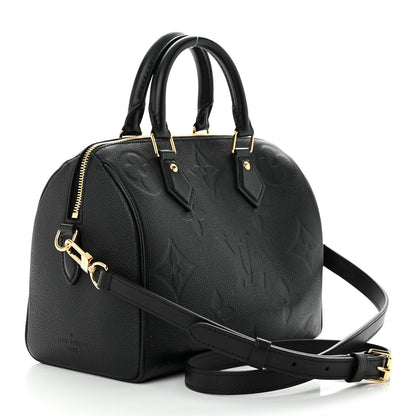 Louis Vuitton Empreinte Monogram Giant Speedy Bandouliere 25 Black 3 of 10