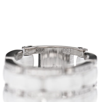 Chanel 18K White Gold Ceramic Diamond Large Ultra Ring White 56 7.75 4 of 5